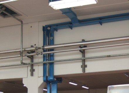 Lavanderia Industriale So.Ge.Si. - Ponsacco (PI) - Particolare canalizzazioni