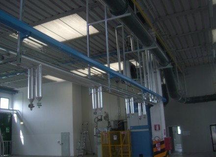 Lavanderia Industriale So.Ge.Si. - Ponsacco (PI) - Particolare canalizzazioni